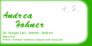 andrea hohner business card